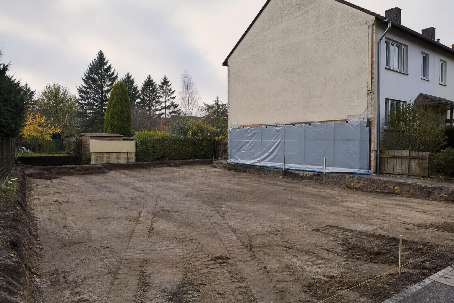 Nach dem Rückbau – Planum für den Neubau